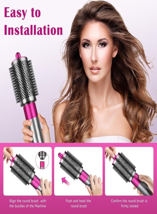 SWAZVAC Round Volumizing Brush for Dyson Airwrap, Large Oval Volumizer (Rose) - Image 4